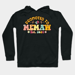 Promoted To Memaw 2024 First Time New Memaw Pregnancy Hoodie